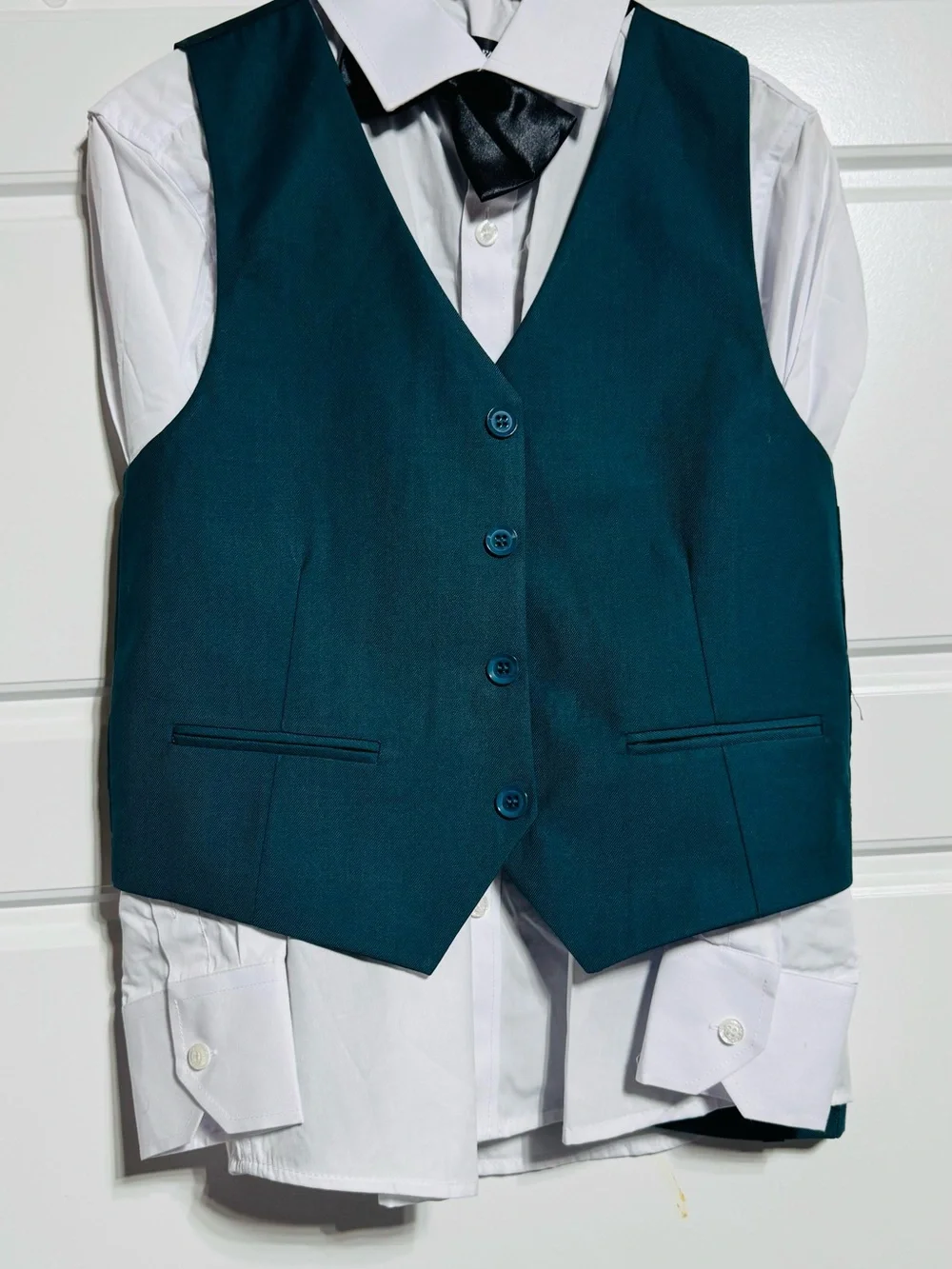NWT Kids World of USA Boys Hunter Green Four Piece Formal Suit Size 10